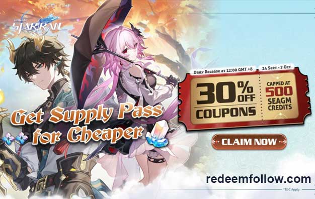 30% OFF Discount Coupon Honkai: Star Rail